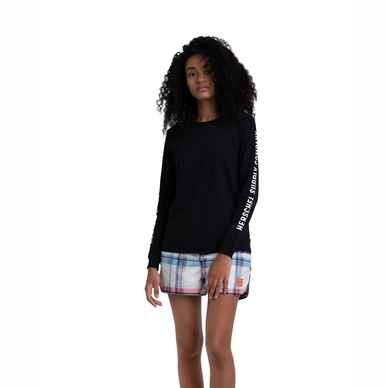 T-Shirt Herschel Supply Co. Women's Long Sleeve Tee Sleeve Print Black White