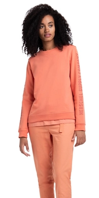 Trui Herschel Supply Co. Women's Crewneck Sleeve Print Carnelian Apricot