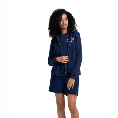 Vest Herschel Supply Co. Women's Full Zip Hoodie Stack Logo Peacoat Ash Rose