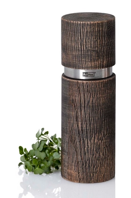 Peper- en zoutmolen AdHoc Texture Antique Zwart 15 cm