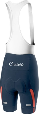 Fietsbroek Castelli Women Velocissima Bibshort Dark St Blue Salmon
