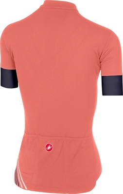 Fietsshirt Castelli Women Anima 2 Jersey FZ Salmon Dark Steel Blue