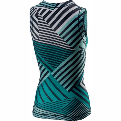 Fietsshirt Castelli Women Pro Mesh 2 Sleeveless A Blue Turq Green