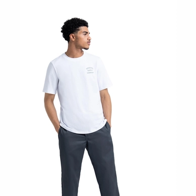 T-Shirt Herschel Supply Co. Men's Tee Stack Logo Bright White Grey