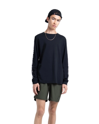 Trui Herschel Supply Co. Men's Long Sleeve Tee Sleeve Print Black White