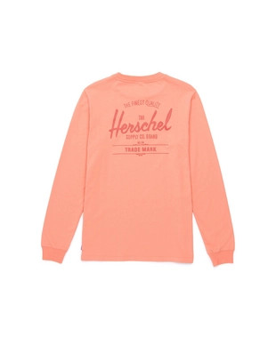 Trui Herschel Supply Co. Men's Long Sleeve Tee Classic Logo Carnelian Apricot