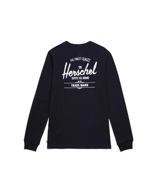 Trui Herschel Supply Co. Men's Long Sleeve Tee Classic Logo Black White