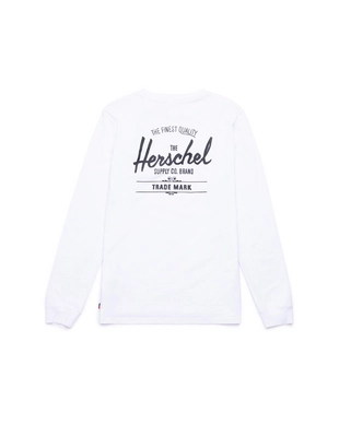 Trui Herschel Supply Co. Men's Long Sleeve Tee Classic Logo Bright White Black