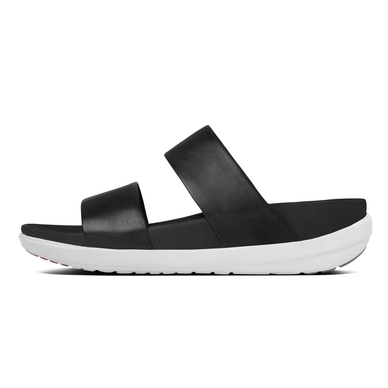 Sandaal FitFlop Loosh Slide Leather All Black
