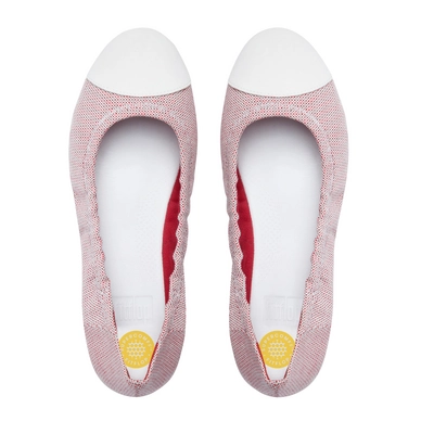 Ballerina FitFlop F-Pop™ Ballerina Canvas Red Weave