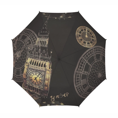 Parapluie Y-Not Easymatic Light Londres Linea Light Noir et Doré