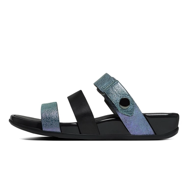 Sandaal FitFlop Gladdie™ Slide Leather Supernavy Shimmer