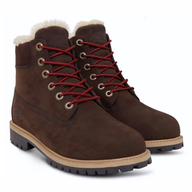 Timberland 6" Premium Shearling Lined Junior Red Briar Waterbuck
