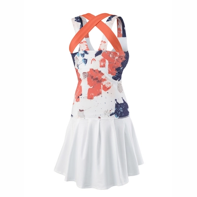 Tennisjurk HEAD Vision Graphic Dress Girls White Coral