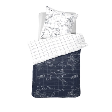 Bettwäsche Cinderella Globe Navy Perkal