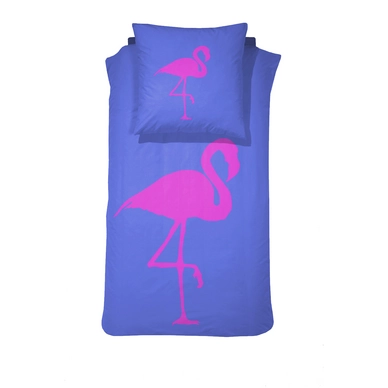 Bettwäsche Damai Best Flamingo Forever Electric Blue Baumwolle