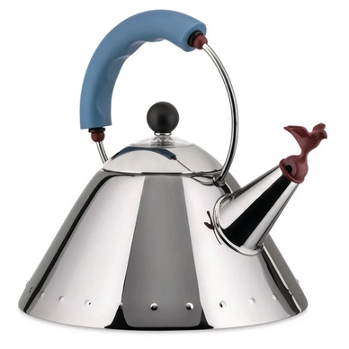 Premier Housewares - Bouilloire Sifflante Inox Bleu - 2,5 Litres - Compatible Toutes Plaques Dont Induction
