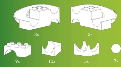 Knikkerbaan Hubelino Run Elements (33-delig)