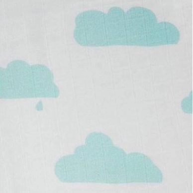 Washandje Jollein Hydrofiel Clouds Jade (3-delig)