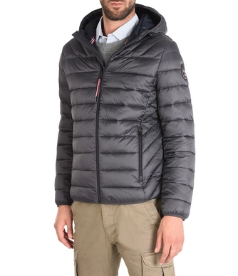 Winterjas Napapijri Aerons Hood Dark Grey Solid
