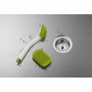 2---Afwasborstel Joseph Joseph CleanTech Met Schrobber Set Wit Groen 2