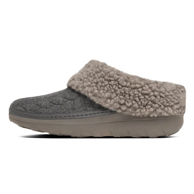Clog FitFlop Loaff™ Quilted Slipper Textile Charcoal