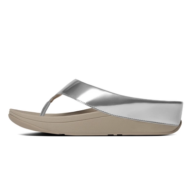 Slipper FitFlop Ringer™ Toe-Post Silver Mirror