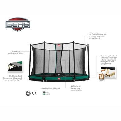 Trampoline BERG Champion Inground Grey 380 + Safety Net Comfort