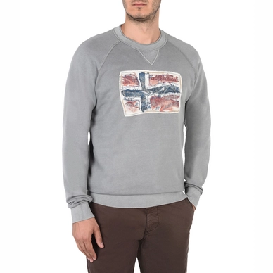 Trui Napapijri Babos Crew Med Grey Solid