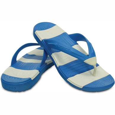 Slipper Crocs Beach Line Flip Ocean/White