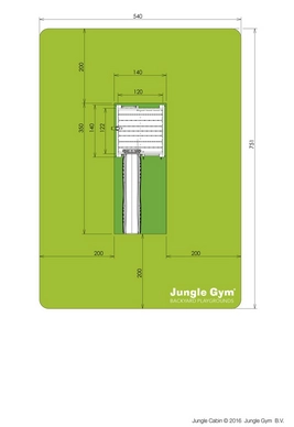 Speeltoren Jungle Gym Jungle Cabin Rood