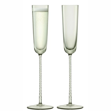 2---Champagneglas L.S.A. Champagne Groen 120 ml (2-Delig)-2