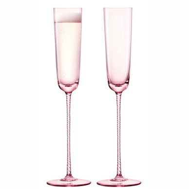 2---Champagneglas L.S.A. Champagne Roze 120 ml (2-Delig)-2