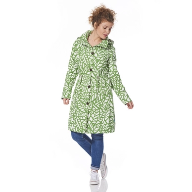 Regenjas Happy Rainy Days Coat Odila Leaf Off White Olive