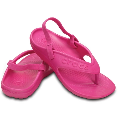 Slipper Crocs Hilo Flip Kids Neon Magenta