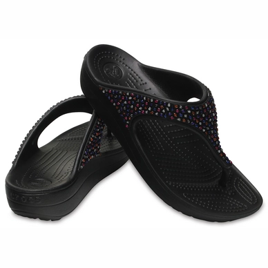 Slipper Crocs Sloane Embellished Flip Black/Multi