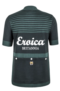 Fietsshirt Santini Eroica Short Sleeve Jersey Britannia Green