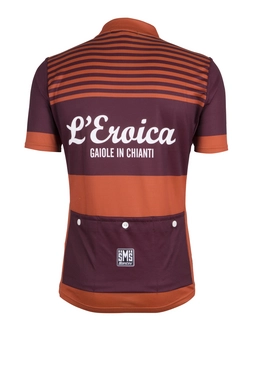 Fietsshirt Santini Eroica Short Sleeve Jersey Twyga Orange