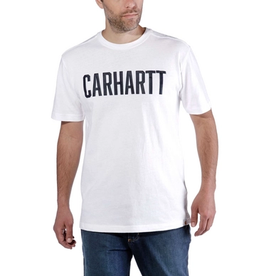 T-Shirt Carhartt Men Block Logo S/S White