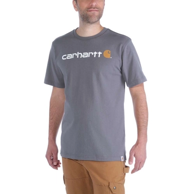 T-Shirt Carhartt Men Core Logo T-Shirt S/S Charcoal
