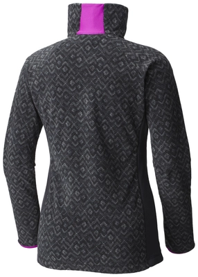Skipully Columbia Glacial Fleece III Print 1/2 Zip Women's Black Zigzag