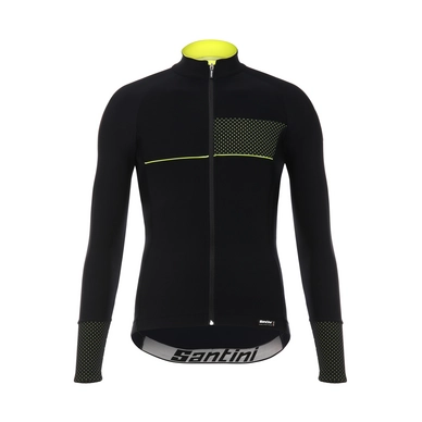 Fietsshirt Santini Men Vega 20 Rain Flashy Yellow