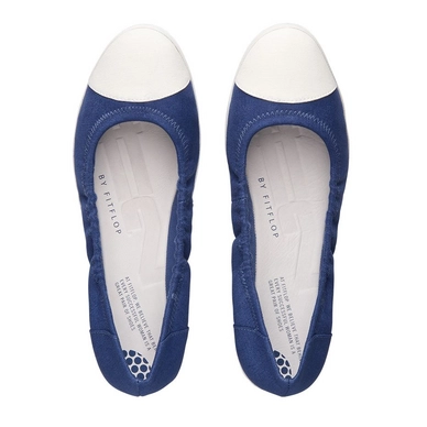Ballerina FitFlop F-Pop™ Ballerina Canvas Mazarine Blue