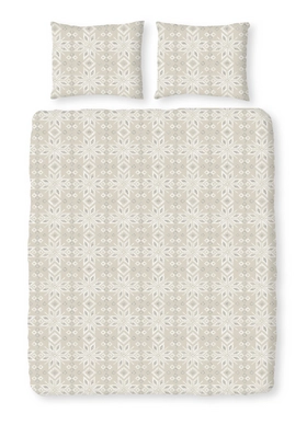 Dekbedovertrek Romanette IceCrystal Beige Grijs Flanel