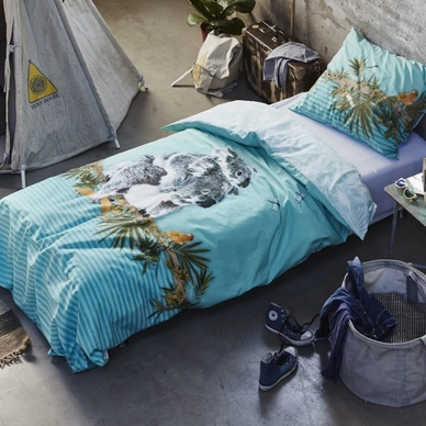 Housse de Couette Covers & Co Koala Aqua Coton