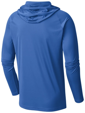 Trui Columbia Men Terminal Tackle Hoodie Vivid Blue Cool Grey Logo
