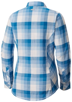 Blouse Columbia Women Camp Henry Harbor Blue Block Stripe
