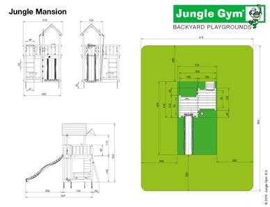 Speelset Jungle Gym Jungle Mansion + Train Blauw