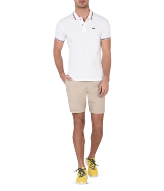 Polo Napapijri Men Taly SS Stripe Bright White