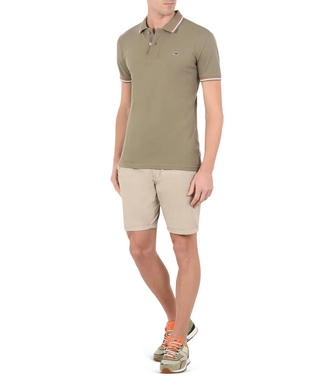 Polo Napapijri Men Taly SS Stripe Khaki